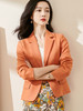 爱马仕橙小西装 修身立裁 高级耐看  米思阳春季新款气质短外套一粒扣显瘦通勤OL西装0157 商品缩略图2