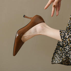 OLD-A609aa复古法式气质尖头高跟鞋女2022新款性感细跟通勤职业浅口四季单鞋