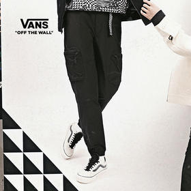 VANS黑色束口女子梭织长裤VN0A7Q1DBLK
