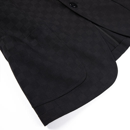 GOOD LUCK/德鲨雅致菠萝针挑洞提花英伦棋盘格肌理图案西装外套LY25211-810 商品图9