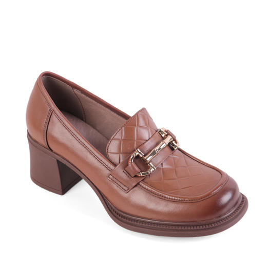 弗洛丹尼2022圆头超轻中跟时尚女鞋 D225578 商品图2