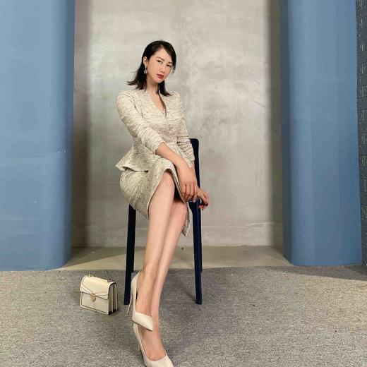 孤品-8303193B 荷叶边小香套裙颈袖添香（）不退可换 商品图7