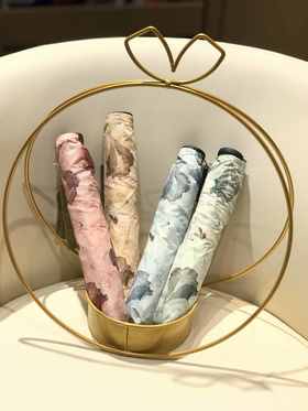 优品堂《花香弄影》三折超轻“羽毛”防紫外线伞