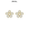 ZEGL花朵耳环女2022年新款潮耳钉高级感轻奢冷淡风925银针耳饰品 商品缩略图0