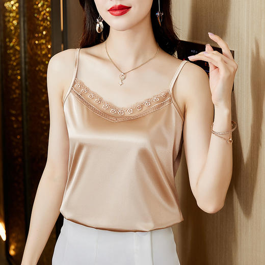 2022年蕾丝小吊带背心女西装内搭春秋设计感外穿无袖上衣  TYL533 商品图2