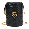 GUCCI 古驰 女士GG Marmont牛皮迷你水桶包单肩包 黑色 575163 DTDRT 商品缩略图0