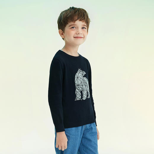 mettekids儿童毛衣2022春季新款韩系童装洋气潮打底衫男童针织衫 商品图3