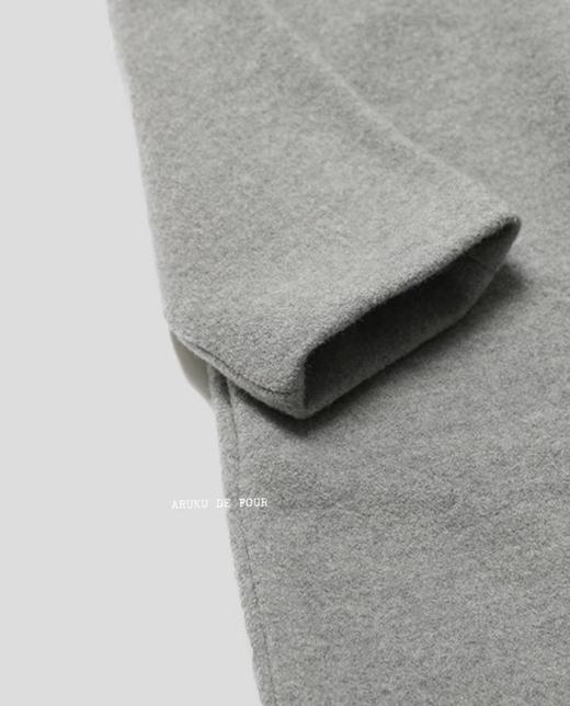 evam eva灰色米白羊毛大衣 商品图9