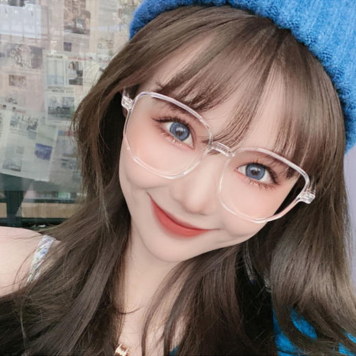 【素颜神器，修饰脸型】骊佳韩版大框防蓝光护目镜1535 TR材质镜框 超轻体验 环保原材 皮肤无过敏 镜框光滑且弹性十足  适合各种脸型 商品图5