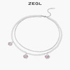 ZEGL设计师粉色樱桃爱心项链女轻奢小众高级设计感人造珍珠锁骨链 商品缩略图1