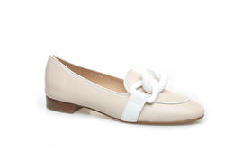 豪麟名鞋迪嘉女装羊皮革意式柔美皮鞋Z25938P杏色