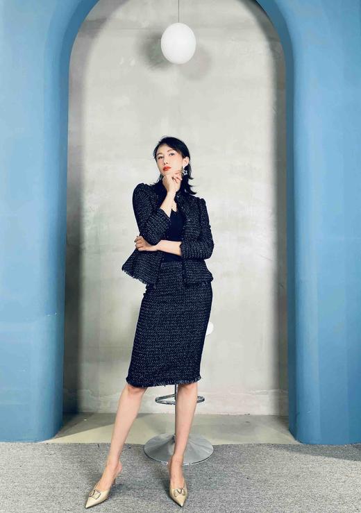 颈袖添香-套裙J7301611B立领小香套裙新款 商品图0