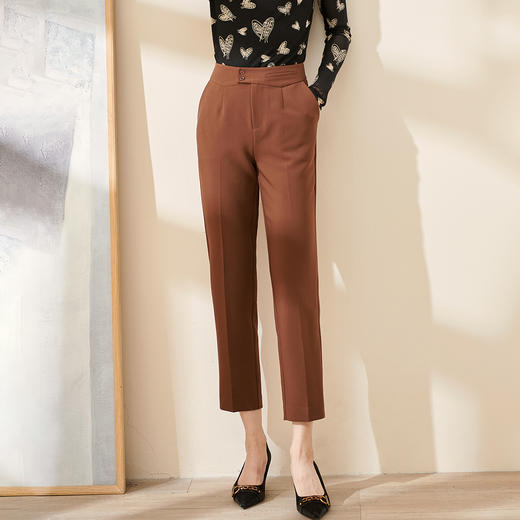 剩S 米思阳2025春季新款简约通勤OL风小脚裤气质百搭显瘦休闲裤女0114 商品图1