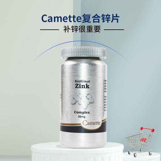 丹麦Camette凯美凯麦特复合锌片 120粒/瓶 商品图0