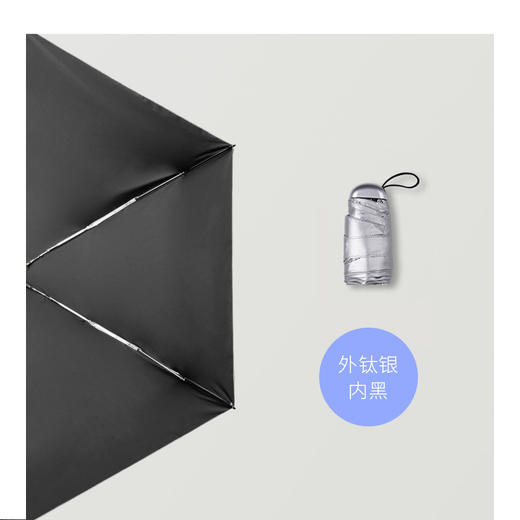 【小身材大伞面 轻松隔离紫外线】超小14cm钛银防晒防紫外线折叠伞晴雨伞两用便携钛金遮阳太阳伞女 商品图10