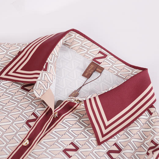 慕天姿印花宽松休闲衬衫 06169 商品图2