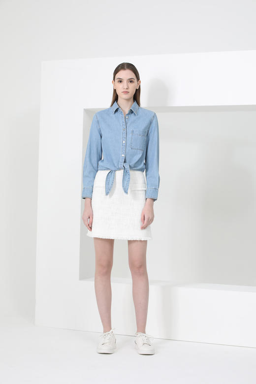 CARA时尚休闲牛仔衬衫	KB221MJB0004 商品图0