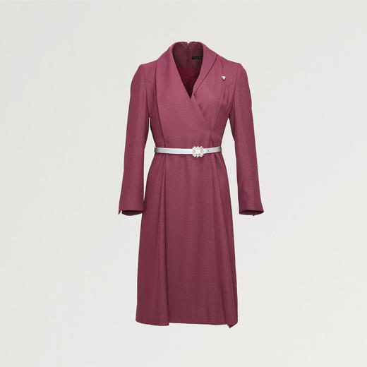 蓝地不对称收腰A字连衣裙BLWCL003000 商品图4