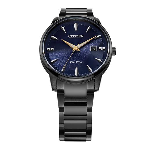 西铁城日本官方正品情侣对表星空蓝盘光动能男士手表BM7528-86L 商品图6