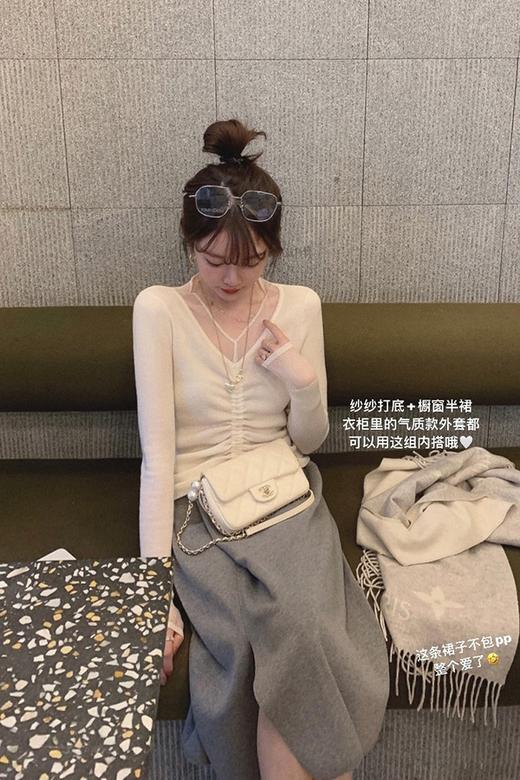 金蘑菇菇【晚安曼特宁】燕麦 钻钻 XS码 ！冬天需要的氛围感内搭小心机毛衣 商品图6