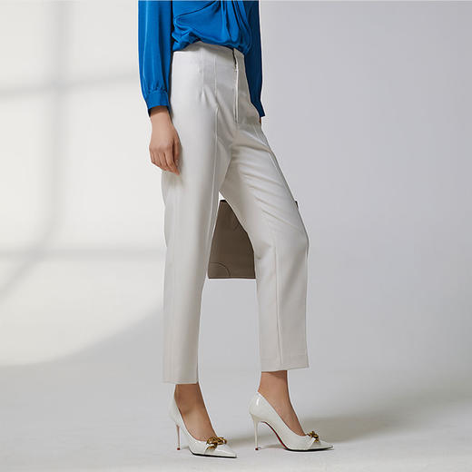 蓝地高腰无腰西装裤BLWCK054000 商品图1