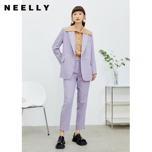 NEELLY纳俪商场同款西装裤高级感垂感直筒休闲裤女春季新款小个子N22012H01048 商品图1
