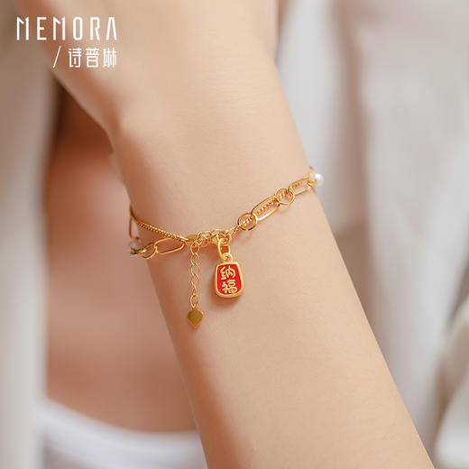 诗普琳珠宝纳福足金转运珠黄金大版挂坠HP441001 商品图1