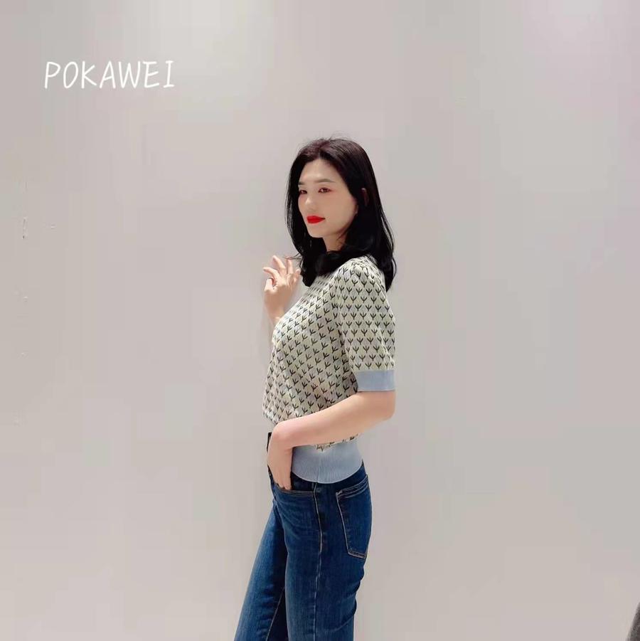 【女装特推】pokawei 珀卡薇 针织上衣32202821834