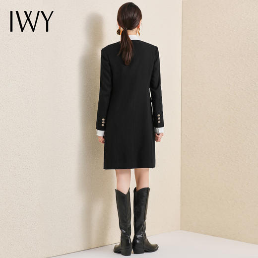 IWY/高端黑色西装外套女中长款新款高级感气质休闲西服职业装AC221+B195 商品图3