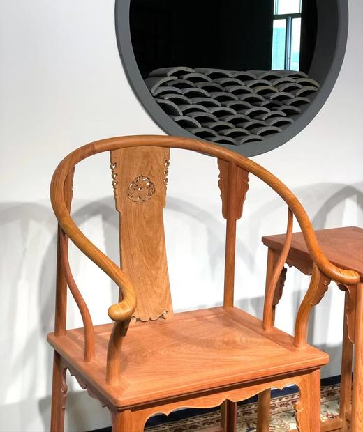 红桥红  家具严选  缅甸花梨（大果紫檀）【王款 透雕麒麟圈椅】 商品图3