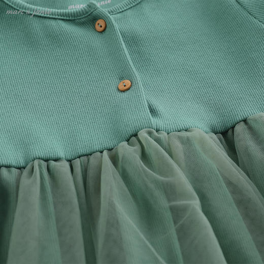 马克珍妮宝宝夏装 女童薄款针织网纱连衣裙 儿童裙子220808 商品图5