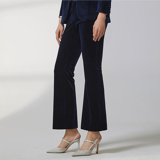 蓝地高腰包臀喇叭西装裤BLWCT025K00 商品图1