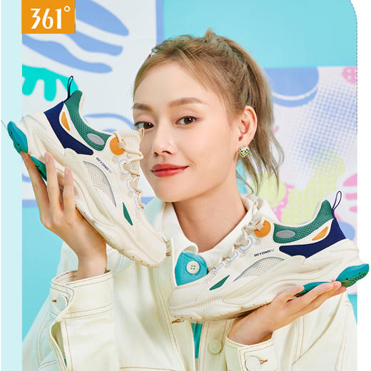 361度邦弹科技运动鞋鞋复古耐磨休闲鞋百搭减震潮流女鞋582216763 商品图0