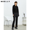 NEELLY纳俪商场同款开叉长款休闲裤女2022年春季新款黑色显瘦百搭N22012H01049 商品缩略图3