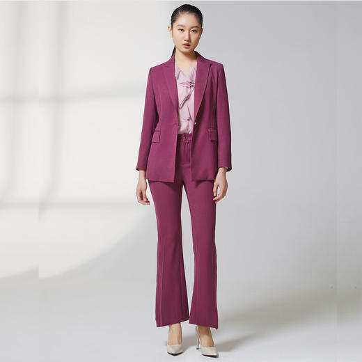 蓝地一粒扣戗驳领西服外套BLWCT001S00 商品图3