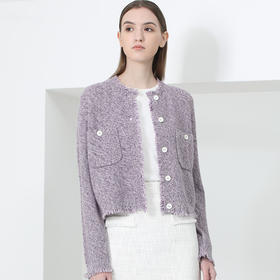 CARA 时尚贴兜针织开衫 KB221MKC0011