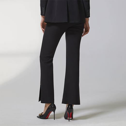 蓝地修身微喇长裤BLWCT030K00 商品图2