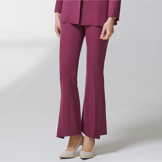 蓝地高腰喇叭西装裤BLWCT001K00 商品图1