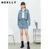 NEELLY纳俪商场同款牛仔半身裙短2022年春季新款高腰显瘦a字裙女 商品缩略图3