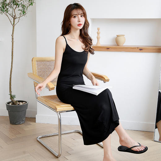 2022新款莫代尔吊带裙短中长3款打底长裙家居裙女士外穿连衣裙 商品图0