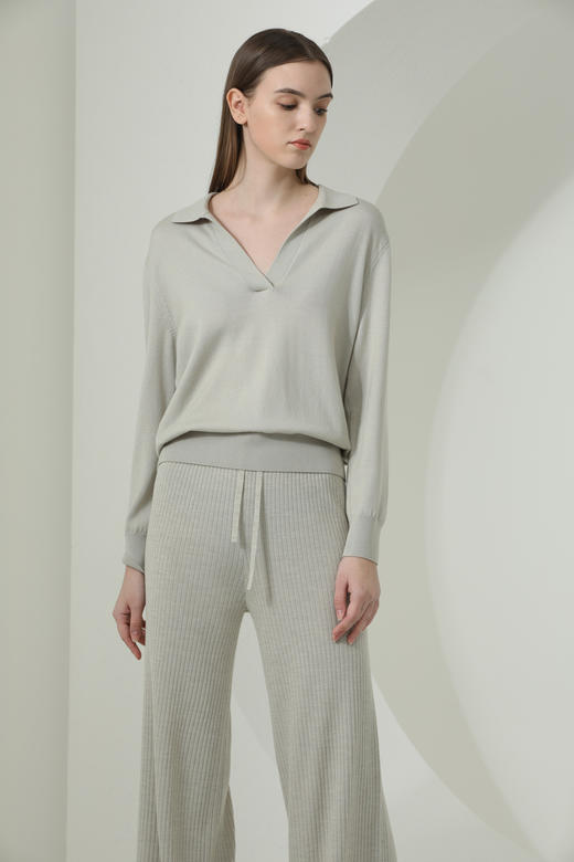 CARA翻领套头针织衫 KB221MKR0104 商品图0