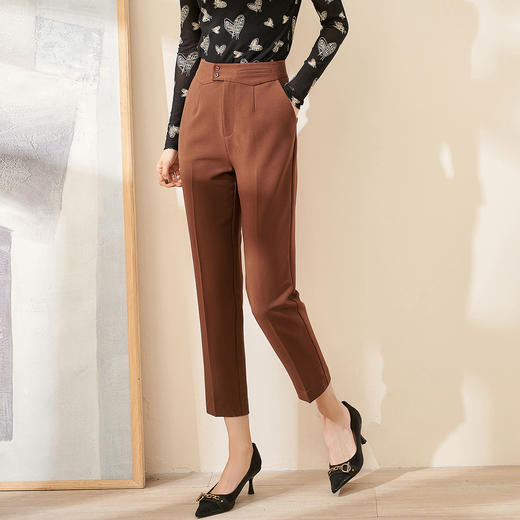 剩S 米思阳2025春季新款简约通勤OL风小脚裤气质百搭显瘦休闲裤女0114 商品图0
