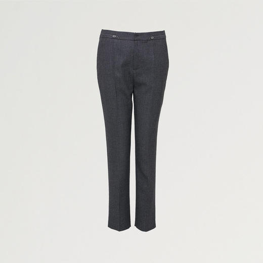 蓝地明线装饰直筒西装裤BLWCT005K00 商品图4