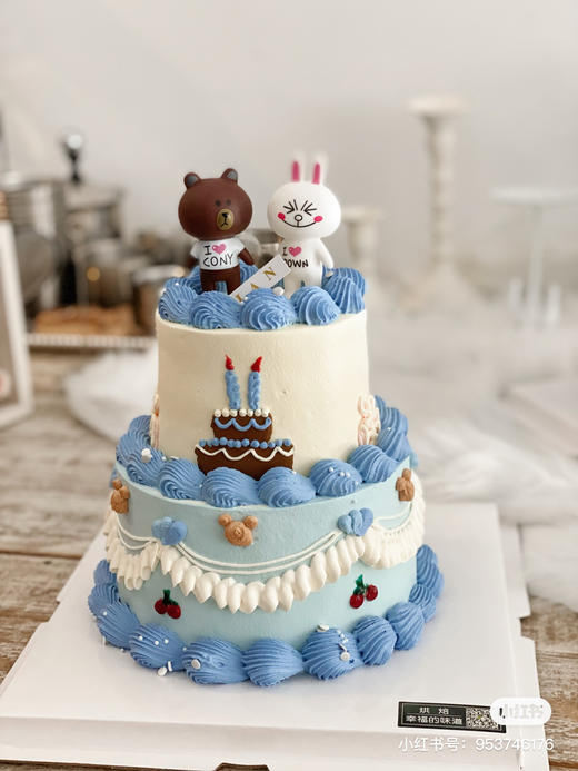 复古手绘小双层蛋糕 商品图6