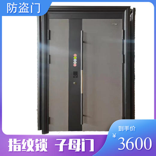 甲级防盗门现代双开子母门带密码锁 包安装【LY】 商品图0