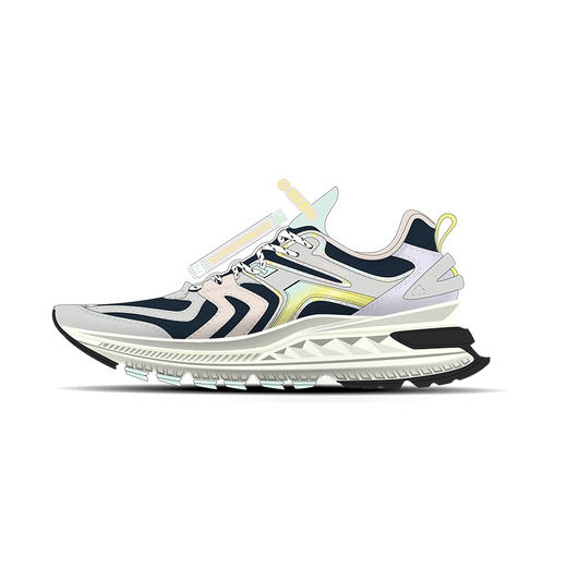 361度运动鞋女2022春季新款女鞋复古文化鞋网面582212209 商品图5