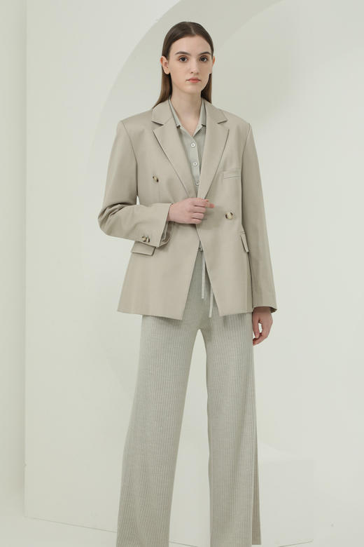 CARA时尚翻领短袖针织开衫	KB221MKC0004 商品图4