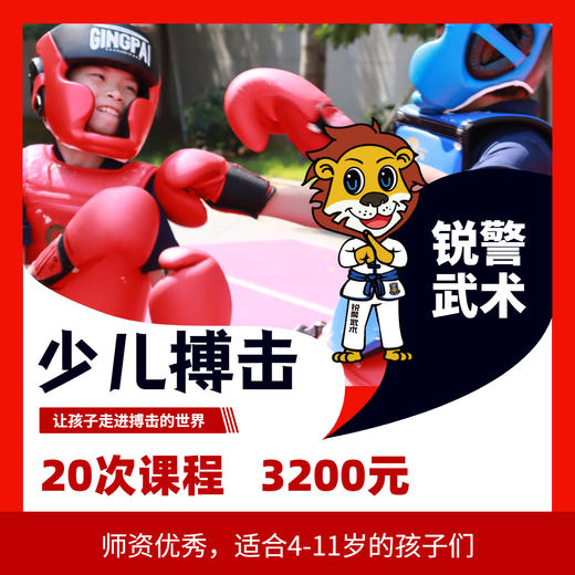 少儿搏击20次课程卡 商品图0