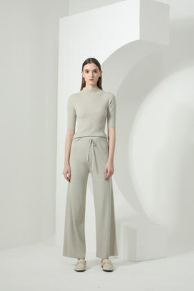 CARA时尚抽带针织长裤	KB221MKP0004