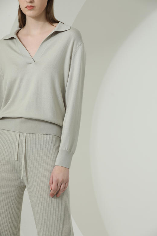 CARA翻领套头针织衫 KB221MKR0104 商品图3